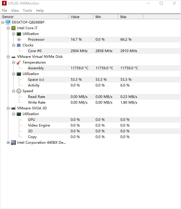 HWMonitor(电脑CPU监测软件)