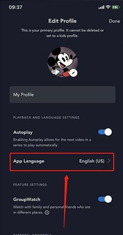 Disney+官方版怎么改中文4