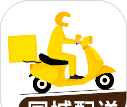 外卖骑手众包配送图标