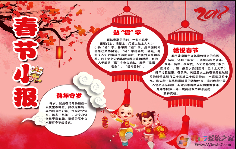 关于春节手抄报模板(多款漂亮)截图