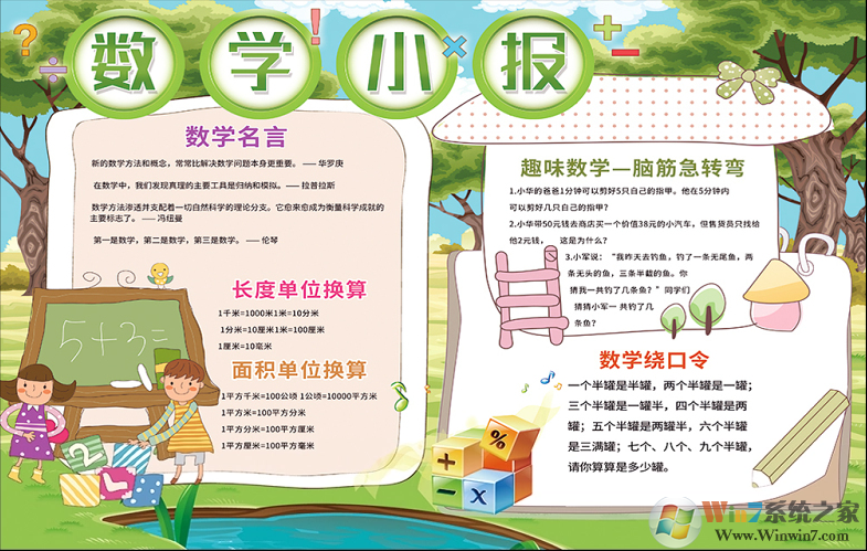 数学手抄报模板简单又漂亮截图