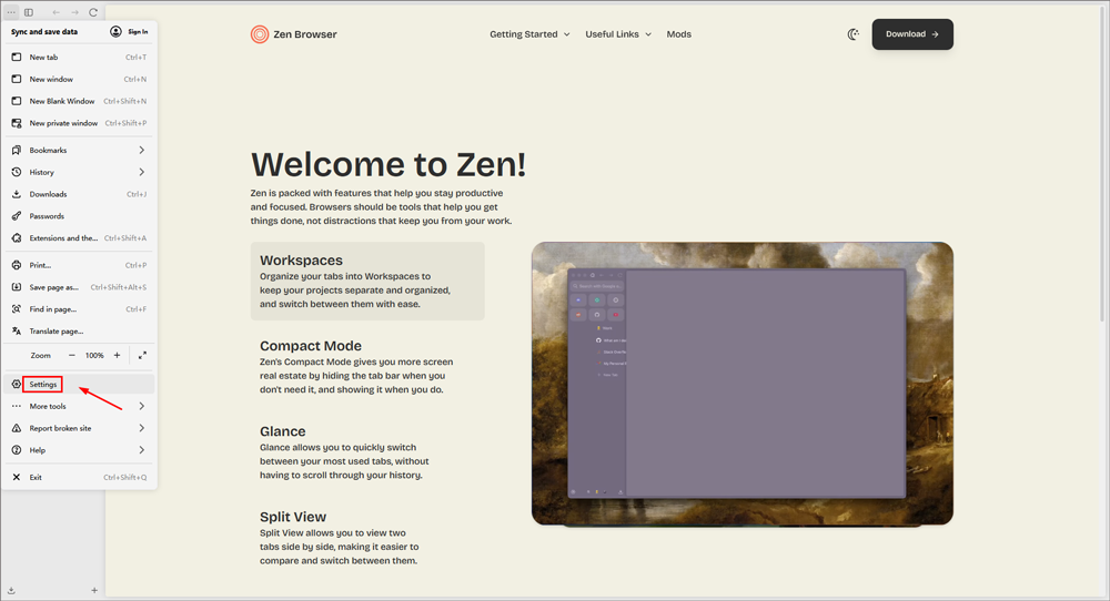 Zen Browser官方正版截图