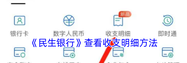 《民生银行》查看收支明细方法