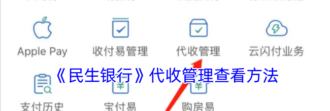《民生银行》代收管理查看方法
