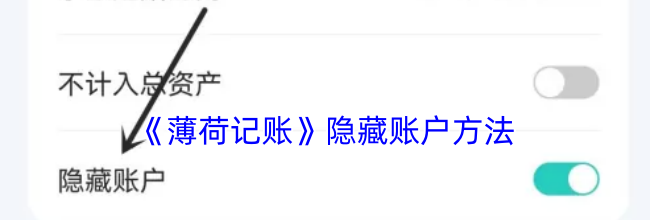 《薄荷记账》隐藏账户方法