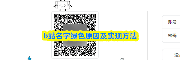b站名字绿色原因及实现方法