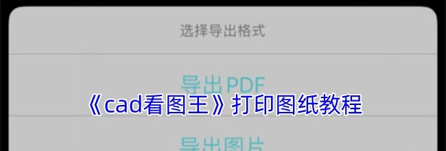 《cad看图王》打印图纸教程