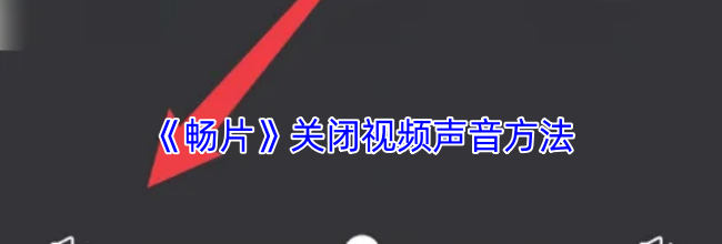 《畅片》关闭视频声音方法