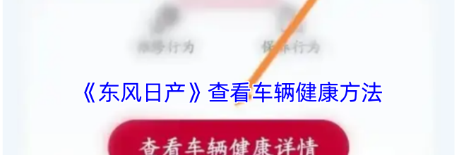 《东风日产》查看车辆健康方法