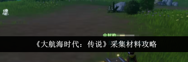 《大航海时代：传说》采集材料攻略