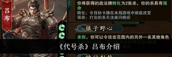 《代号杀》吕布介绍