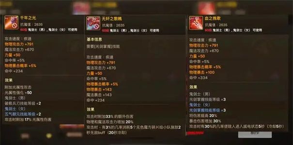 《地下城与勇士：起源》60毕业装备选择攻略
