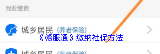 《赣服通》缴纳社保方法