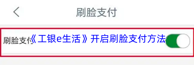 《工银e生活》开启刷脸支付方法