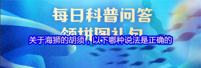 关于海狮的胡须，以下哪种说法是正确的
