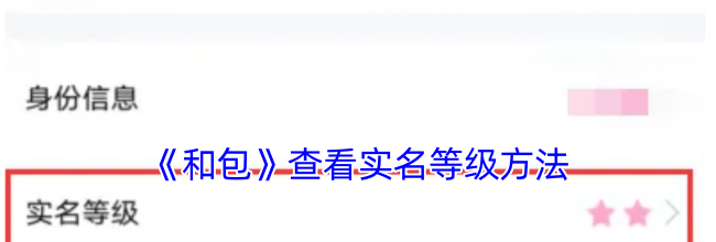 《和包》查看实名等级方法