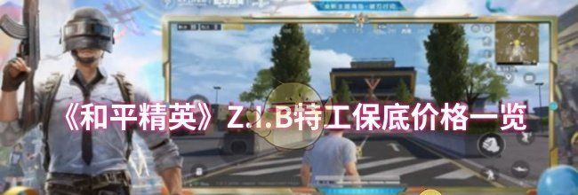《和平精英》Z.I.B特工保底价格一览