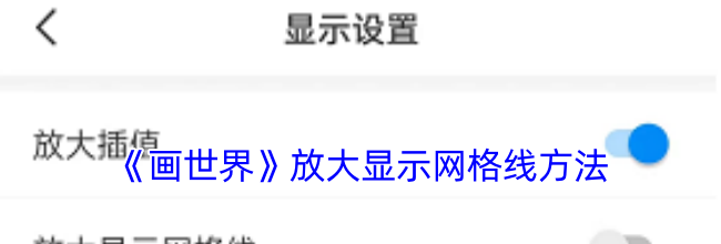 《画世界》放大显示网格线方法