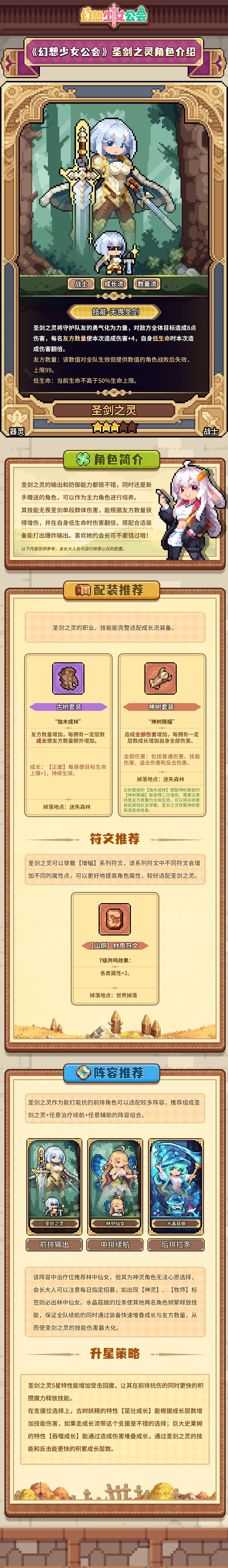 幻想少女公会圣剑之灵技能阵容搭配推荐