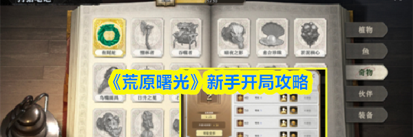 《荒原曙光》新手开局攻略