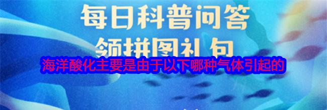 海洋酸化主要是由于以下哪种气体引起的