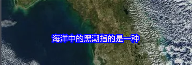 海洋中的黑潮指的是一种