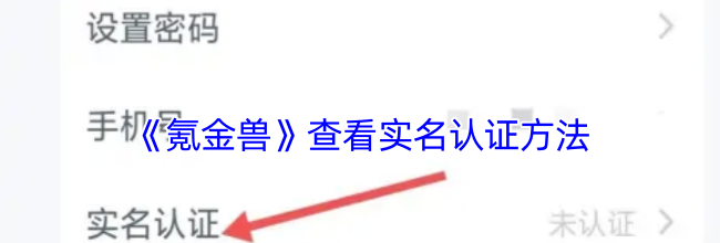 《氪金兽》查看实名认证方法