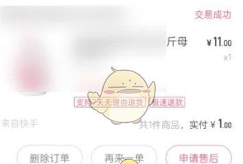 《快手极速版》申请退货方法