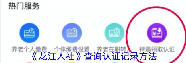 《龙江人社》查询认证记录方法