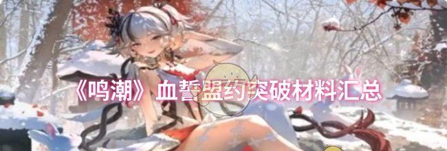 《鸣潮》血誓盟约突破材料汇总