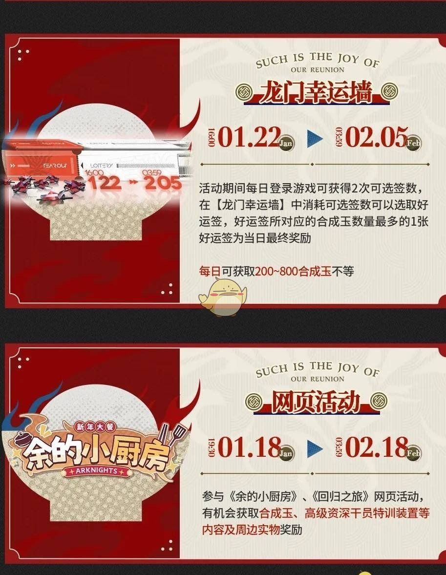 《明日方舟》2025春节福利活动奖励一览