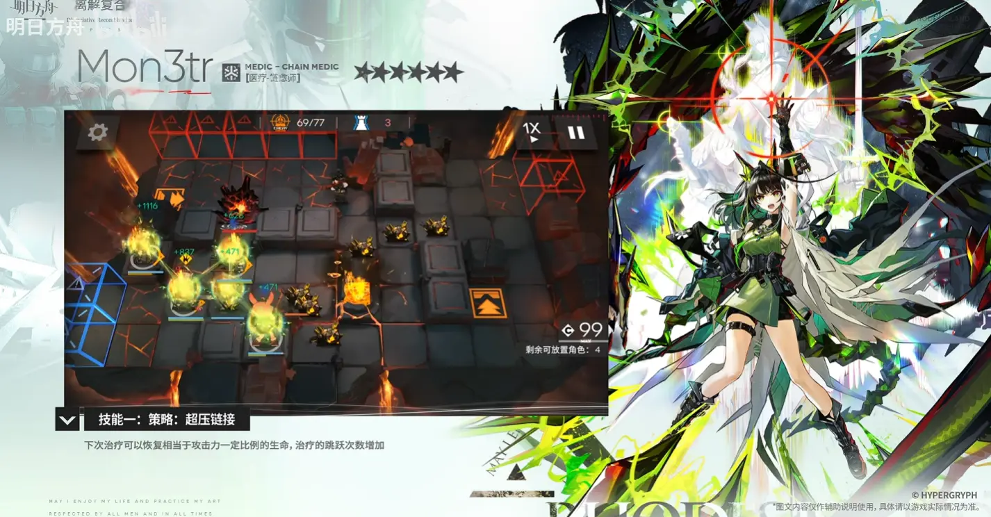 《明日方舟》新医疗干员Mon3tr强度测评