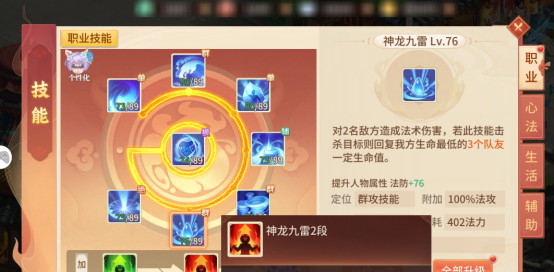 《梦想桃源》职业人物技能提升优先级分配