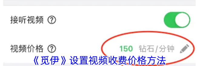 《觅伊》设置视频收费价格方法
