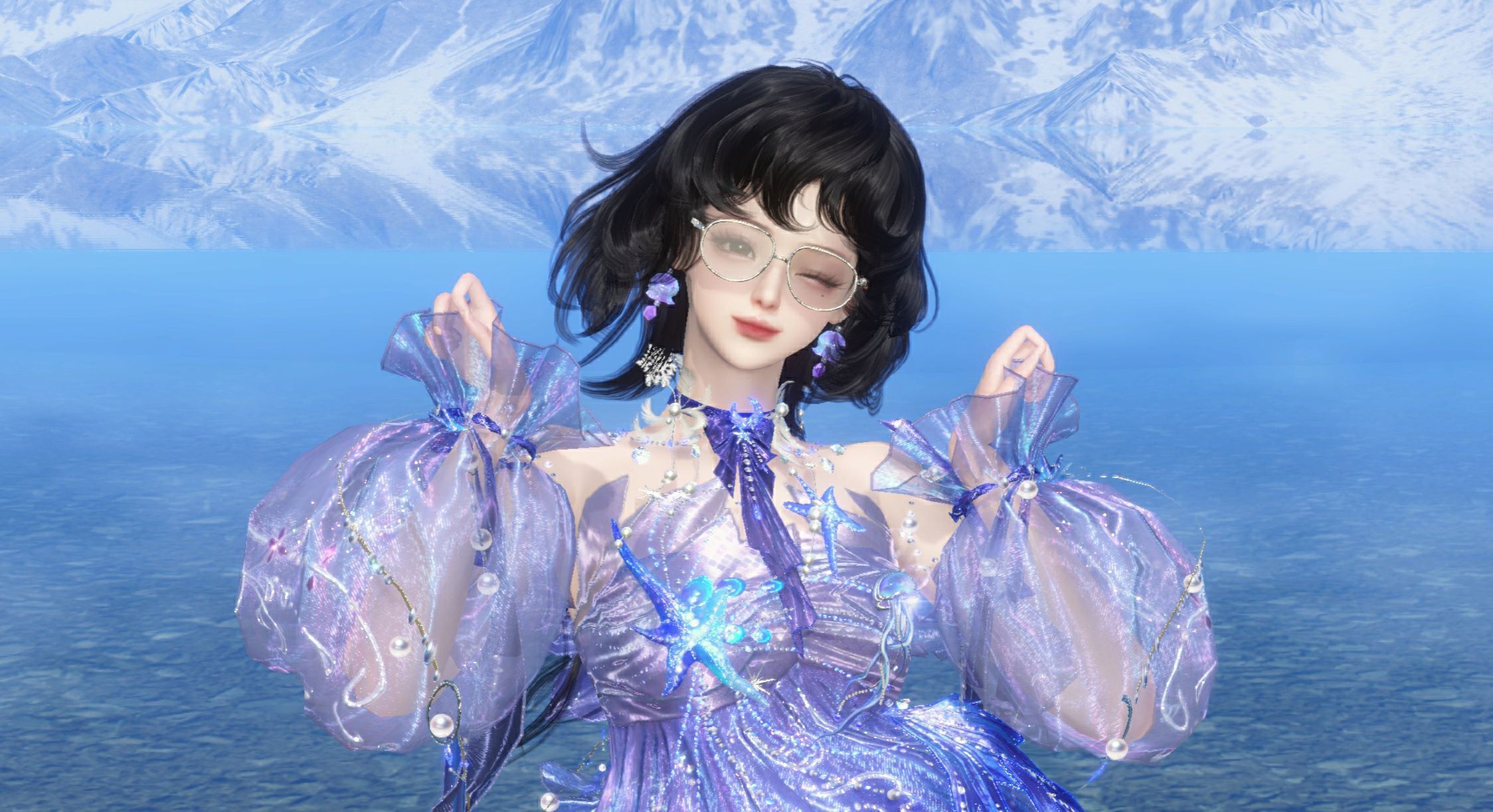 《逆水寒手游》全新时装海月漫歌专属动作一览