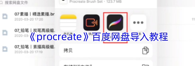 《procreate》百度网盘导入教程