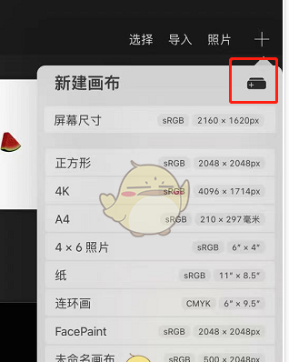 《procreate》自定义画布大小方法