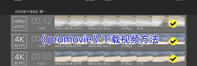 《promovie》下载视频方法
