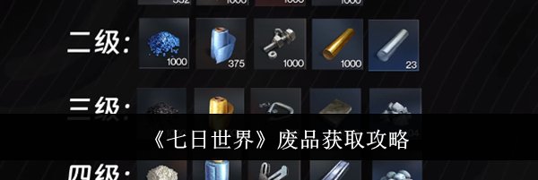 《七日世界》废品获取攻略