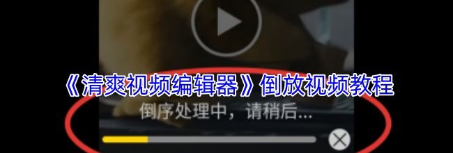 《清爽视频编辑器》倒放视频教程