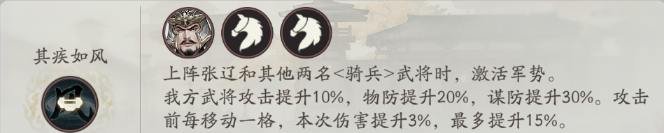 《三国望神州》张辽天赋技能详解