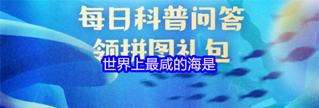 世界上最咸的海是