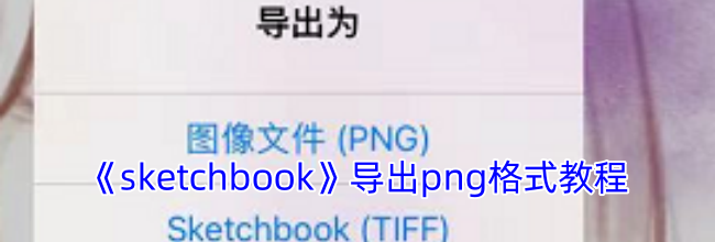 《sketchbook》导出png格式教程