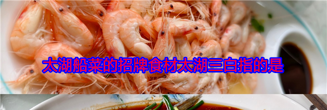 太湖船菜的招牌食材太湖三白指的是