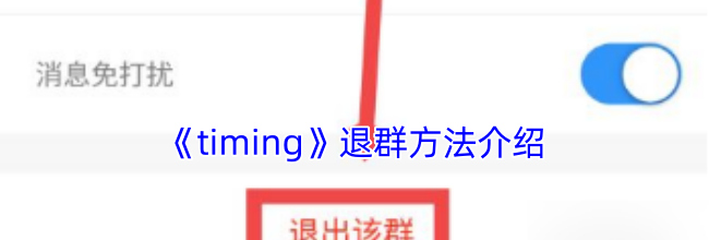 《timing》退群方法介绍