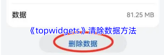 《topwidgets》清除数据方法