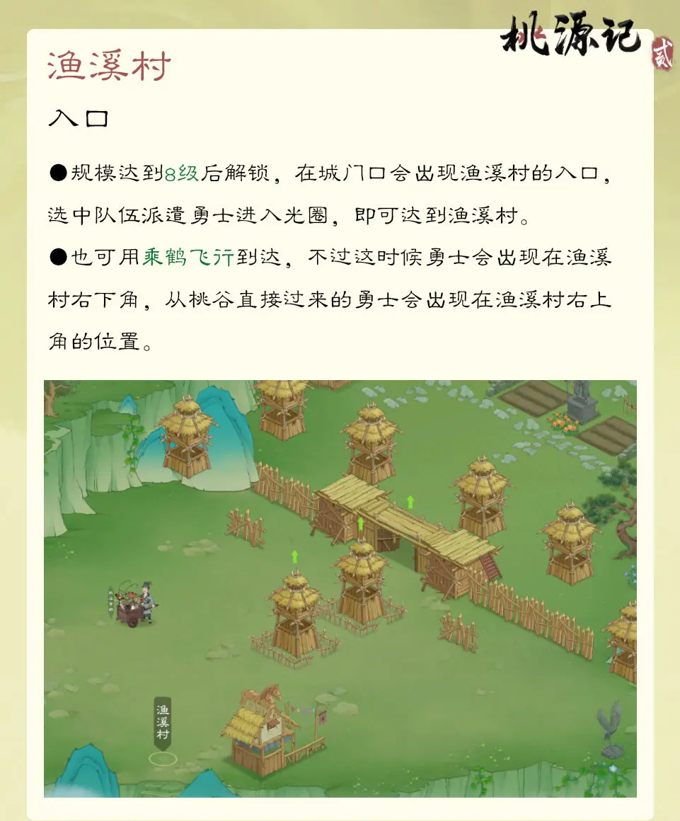 《桃源记2》谷外地图渔溪村玩法介绍