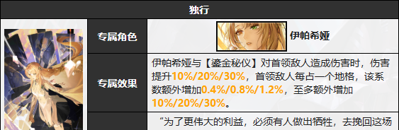 《无期迷途》伊帕希娅技能介绍
