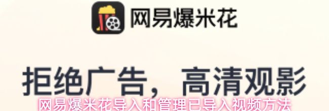 网易爆米花导入和管理已导入视频方法
