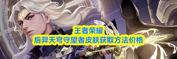王者荣耀后羿天穹守望者皮肤获取方法价格